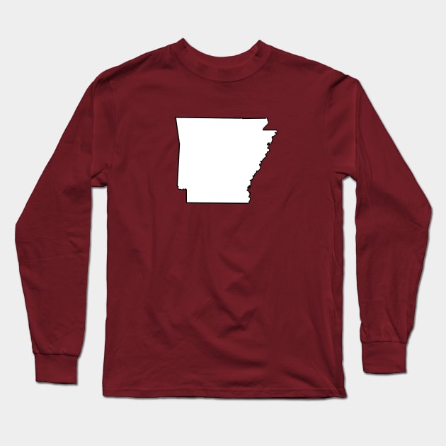 Arkansas - Blank Outline Long Sleeve T-Shirt by loudestkitten